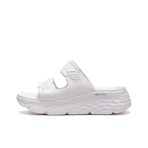 Skechers Max Cushioning Slip Resistant Cushioning Slide Slippers Women's White