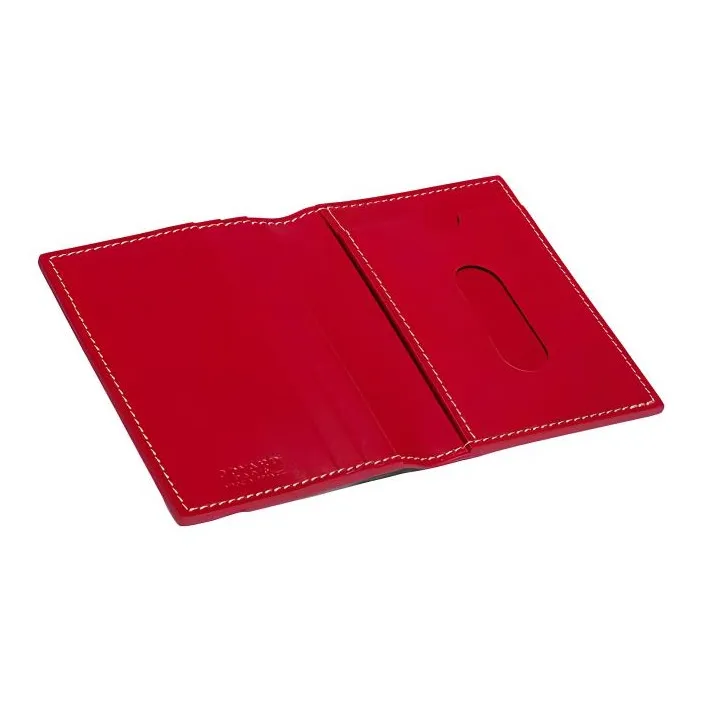 GOYARD SAINT MARC Canvas With Leather Card Holder Unisex Red-1