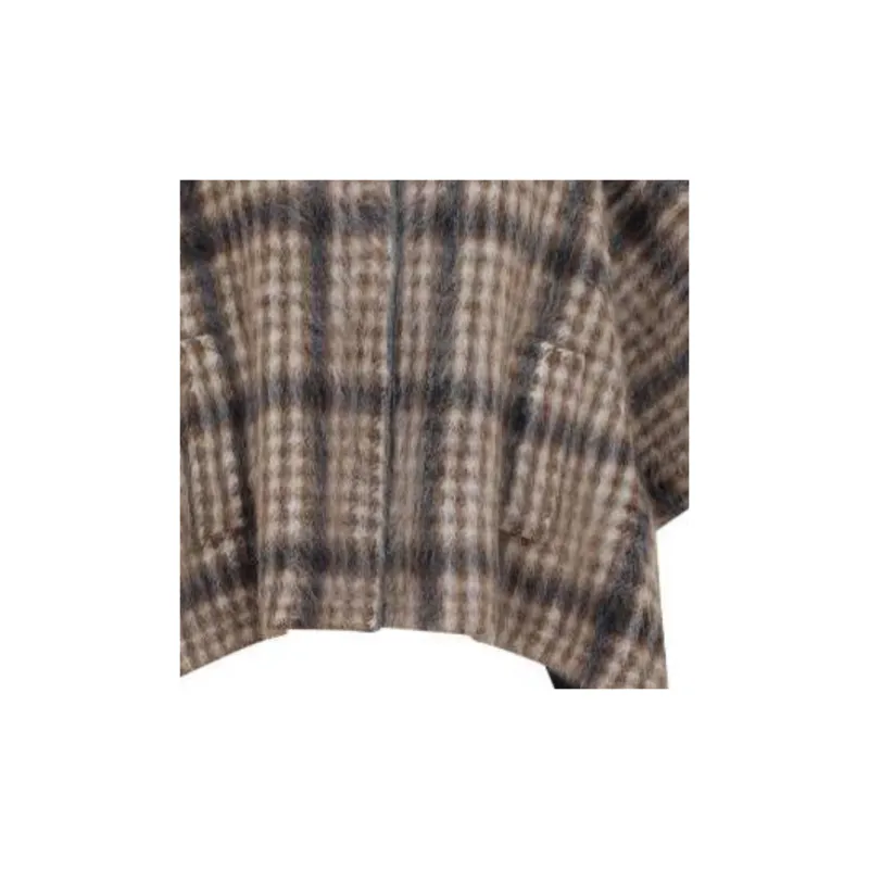 Brunello Cucinelli Check Poncho-4