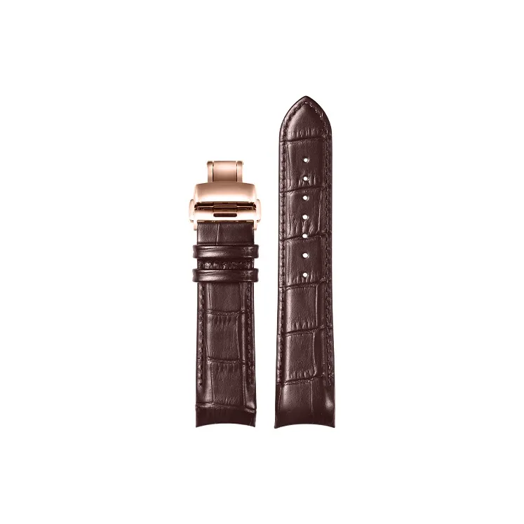 JEAYOU Tissot 1853 Kuto T035 Butterfly Clasp Compatibility Watch Band 22mm Cowhide Leather Material-22
