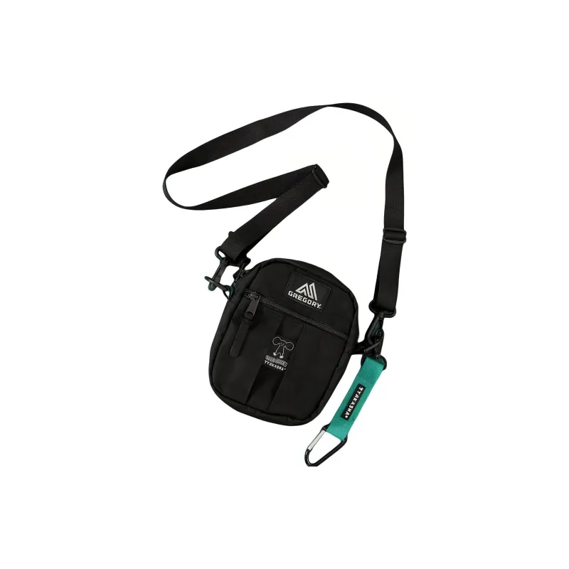 GREGORY TYAKASHA Collaboration Fabric Shoulder Bag, Crossbody Bag Regular Unisex Black-1