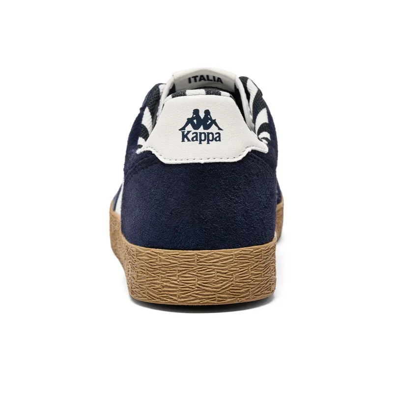 Kappa Cushioned Wear Resistant Lightweight Low Top Skateboard Shoes Unisex Midnight Blue/Korean White-4