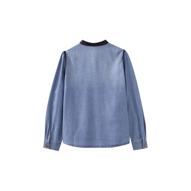 SHUIYUNJIAN Shirt Women's Denim Blue-1