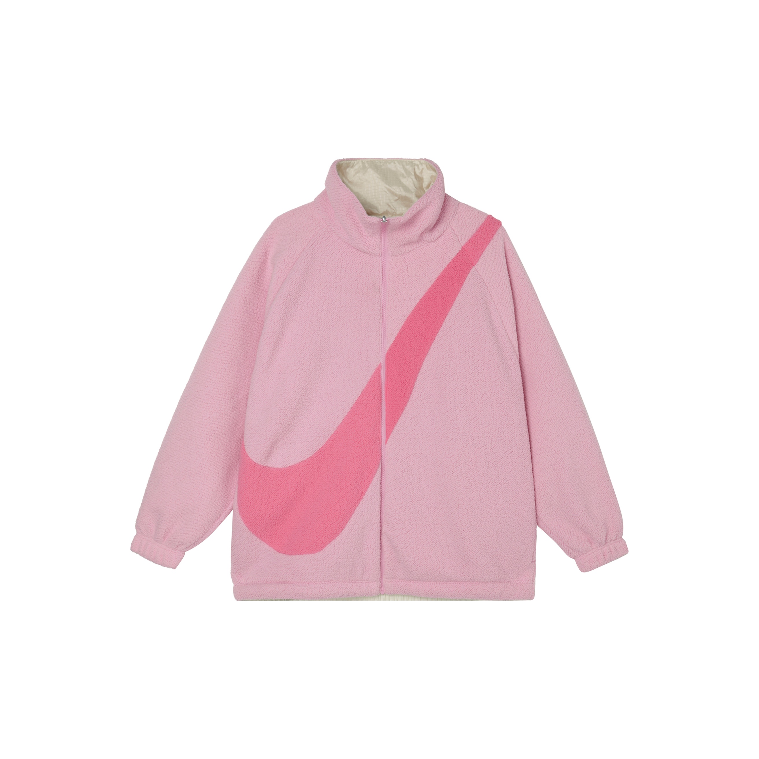 Nike big swoosh jacket pink best sale