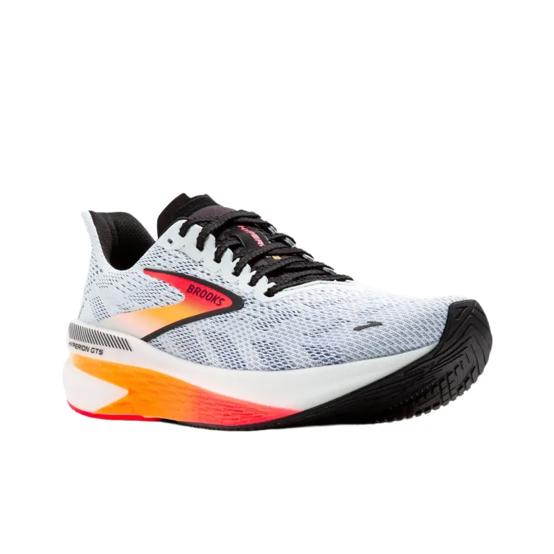 Brooks Hyperion GTS Slip Resistant, Abrasion Resistant, Breathable Low Top Casual Running Shoes Men's White Orange-3