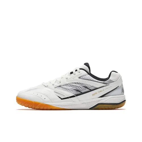 Anta Rotor Cushioned Abrasion Resistant Slip Resistant Low Top Training Shoes Men's White Silver Black