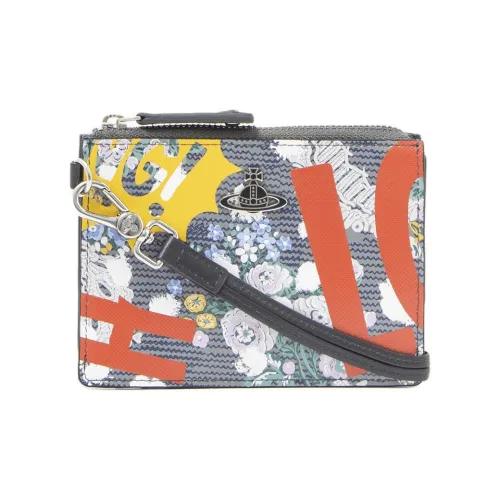 Vivienne Westwood Cow Leather Passport Holder Shoulder Bag Crossbody Bag Women's Blizzard Print