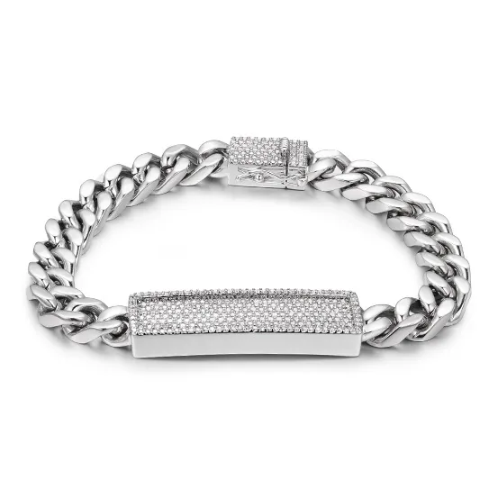 ICEGIANT Moissanite/S925 Silver/Titanium Steel Chain Bracelet Bracelets Men's-0