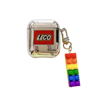 BYZ Compatibility AirPods Pro/AirPods 3/AirPods 1 Or 2 Electroplated Building Blocks Charm, Silicone Headphone Cases