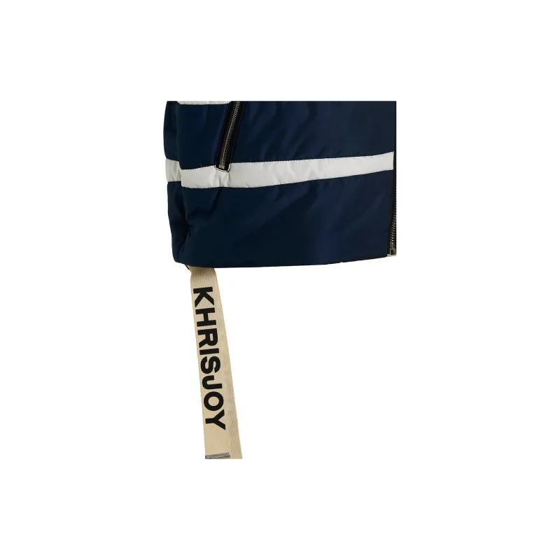 KHRISJOY Patchwork Zip Up Padded Vest-5