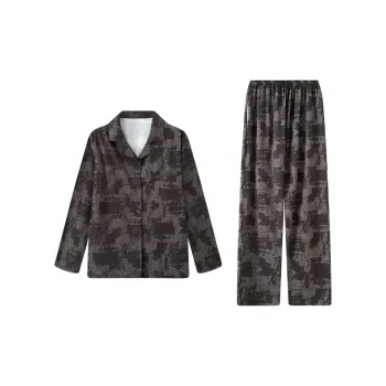 Sleep Students Dormitory Home Outerwear Ready Pajama Set Unisex Black
