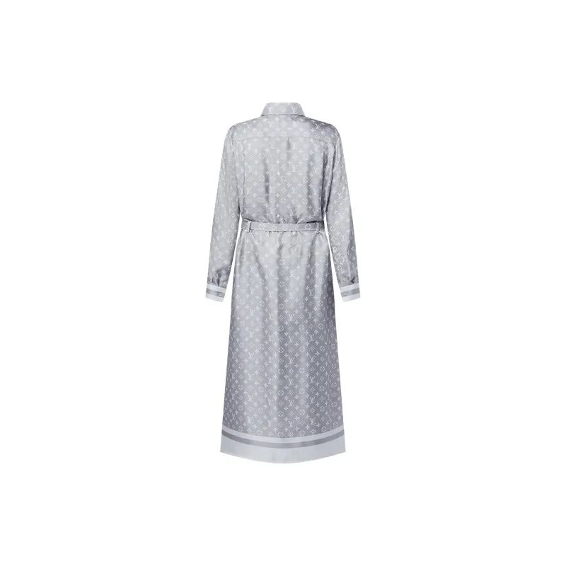 LOUIS VUITTON Monogram Foulard Shirt Dress-1