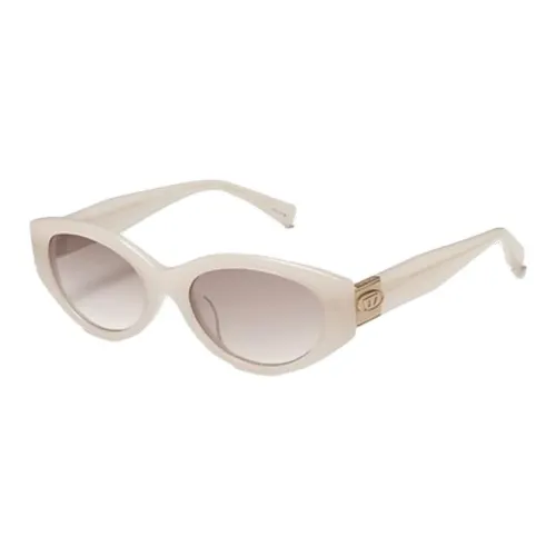 AOC Acetate Oval Sunglasses Women's Brown