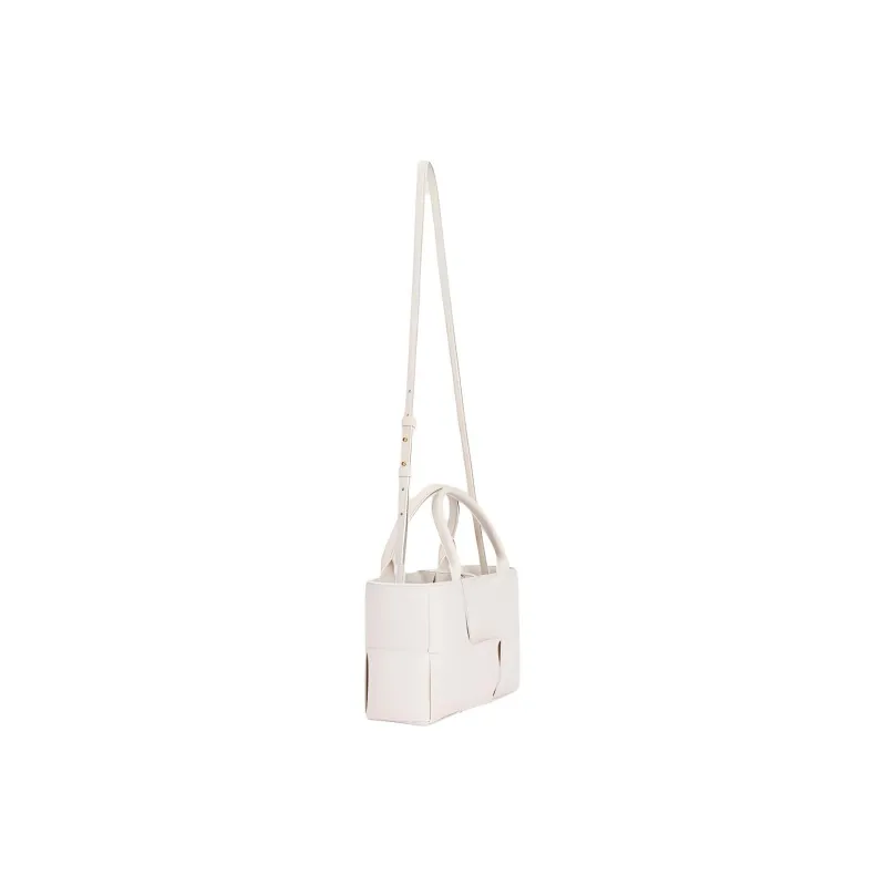 Bottega Veneta ARCO Leather Tote Bag Shopping Bag Handbag Mini Women's White-2