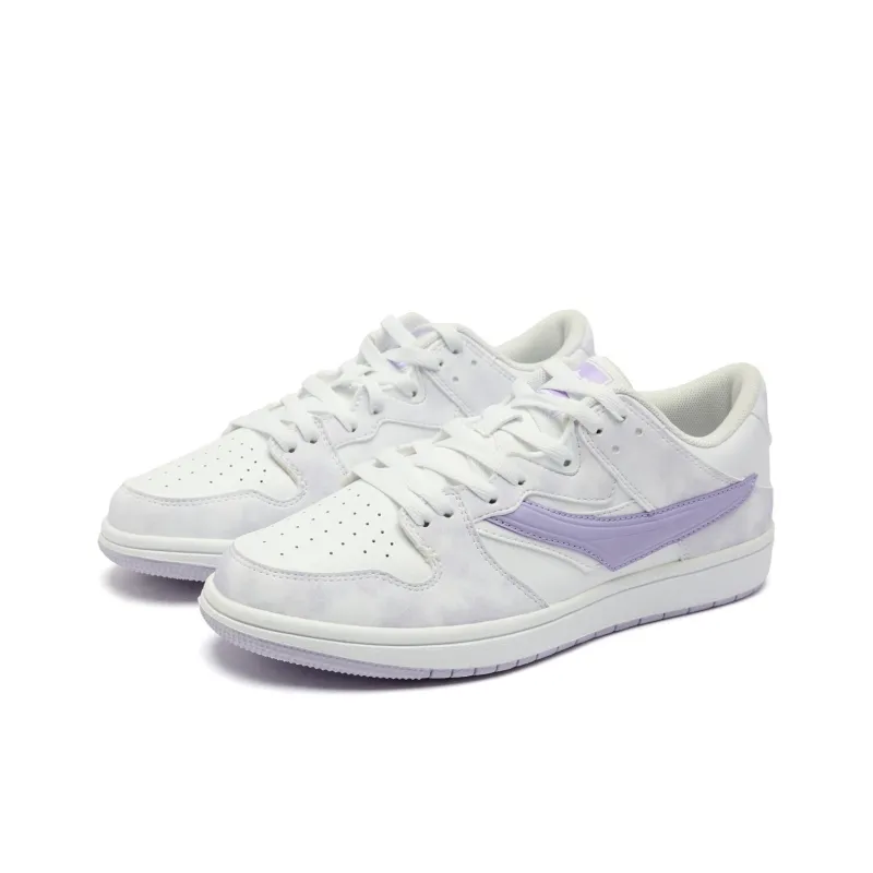 QIAODAN Skateboard Shoes Women's Low Top Jordan White Arctic Hydro Purple-2
