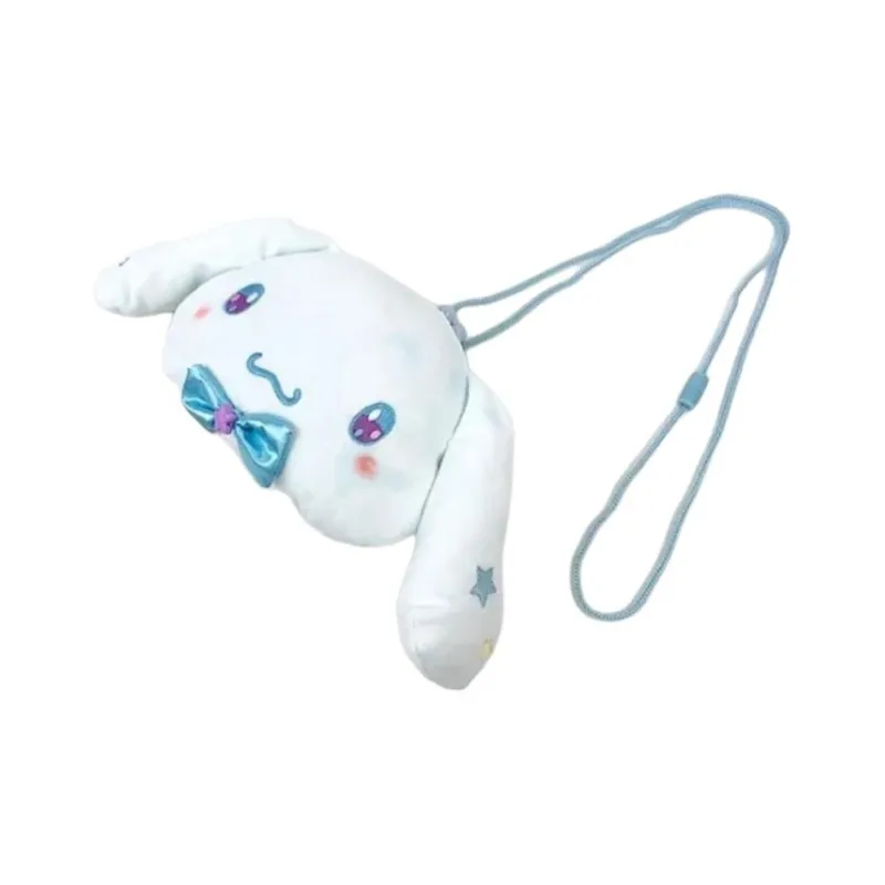 Sanrio Cinnamoroll Cartoon Cute Round And Plush Big Head Crossbody Bag Dolls Plush Doll 17cm Height-2