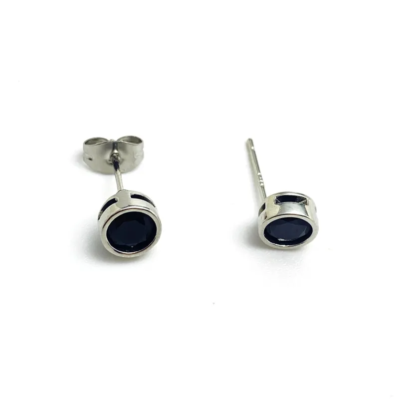 ERXI 925 Silver Needles Stud Earrings Unisex-2