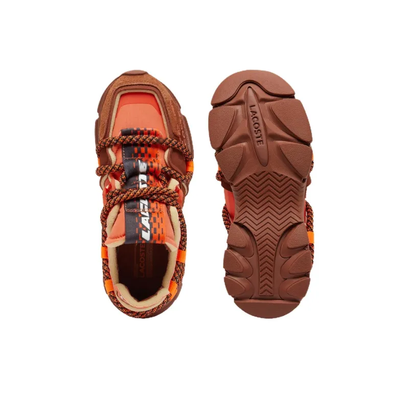 LACOSTE L003 Active Runway Low Top Casual Shoes Women's Orange Brown-4