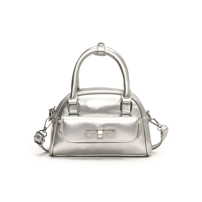 LOUIS ROYALN PU Shoulder Bag Small Size Unisex White/Silver/Black/Red/Yellow-3