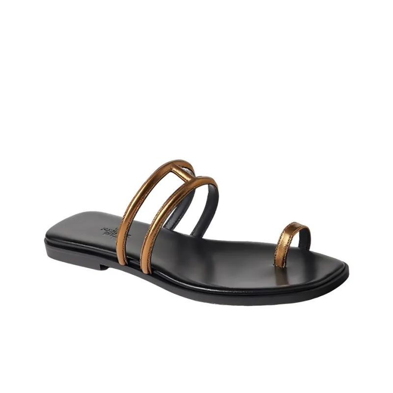 HERMES Odor-Resistant Flip Flops Women's Black-1