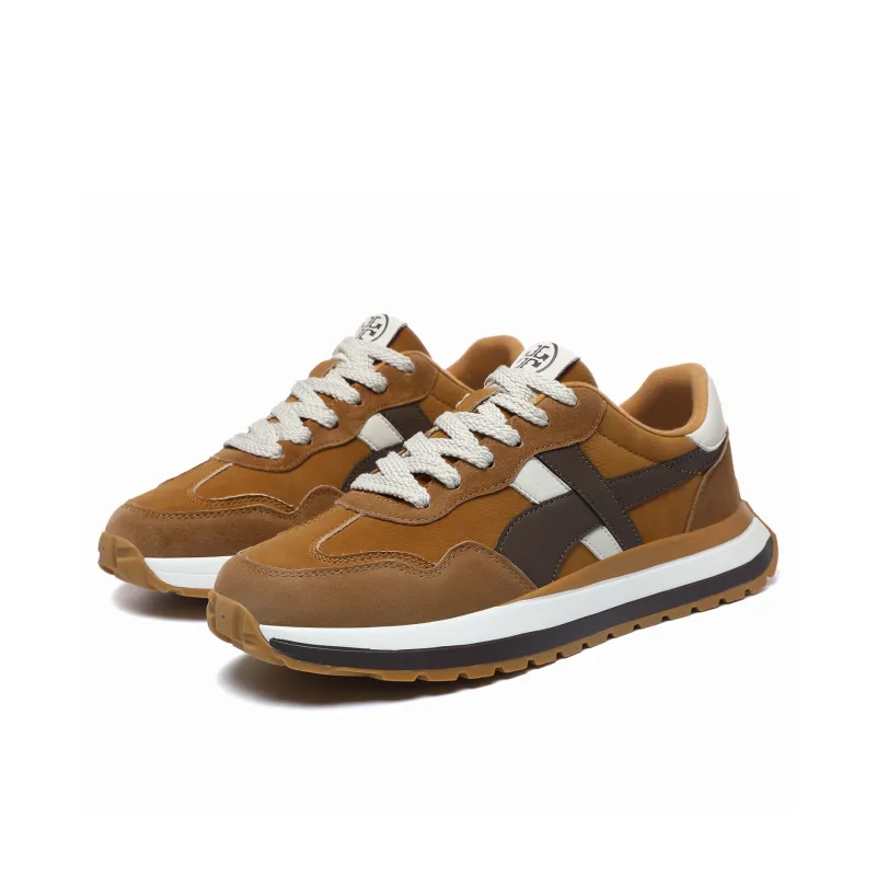 CEDAR HAN Shock Absorbers With Slip Resistant And Abrasion Resistant Properties Low Top Casual Shoes Men's Wheat-3