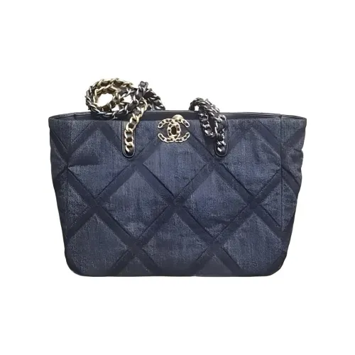 CHANEL Denim Tote Bag, Shopping Bag, Shoulder Bag, Handbag Women's Blue