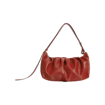 ALICE MARTHA Pure Vegan Leather Handbag Shoulder Bag Women's Brick