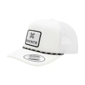 PAYNTR Cotton Polyester Elastin Baseball Caps Unisex White