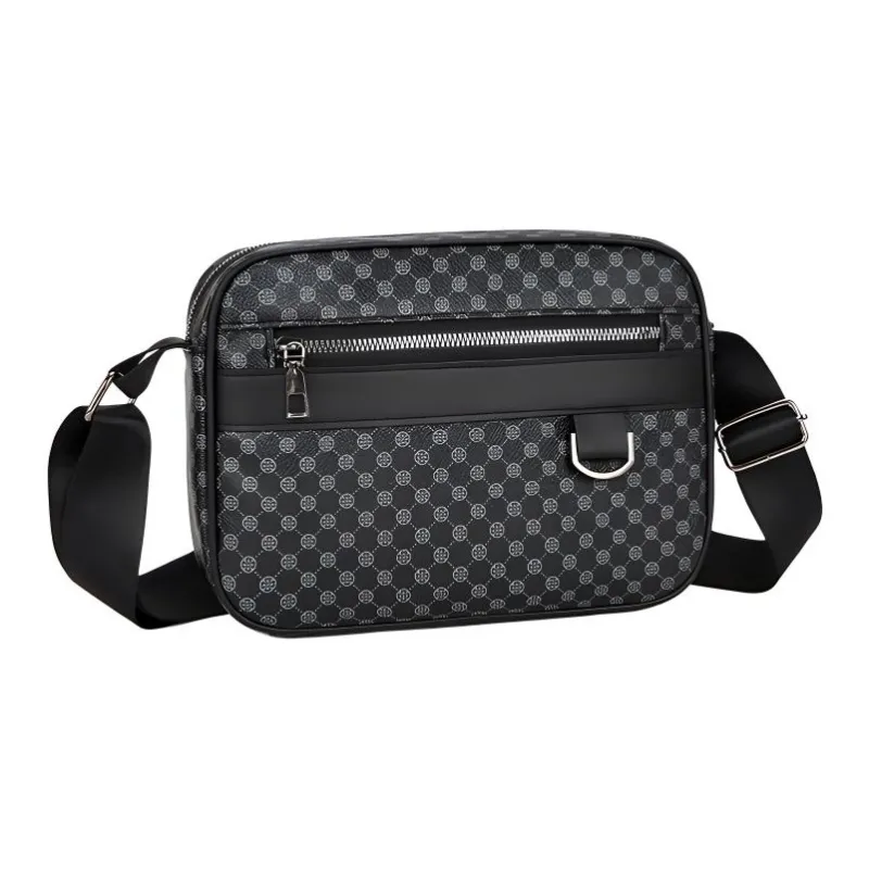 Yalu PU Crossbody Bag Regular Men's Black/Coffee-1