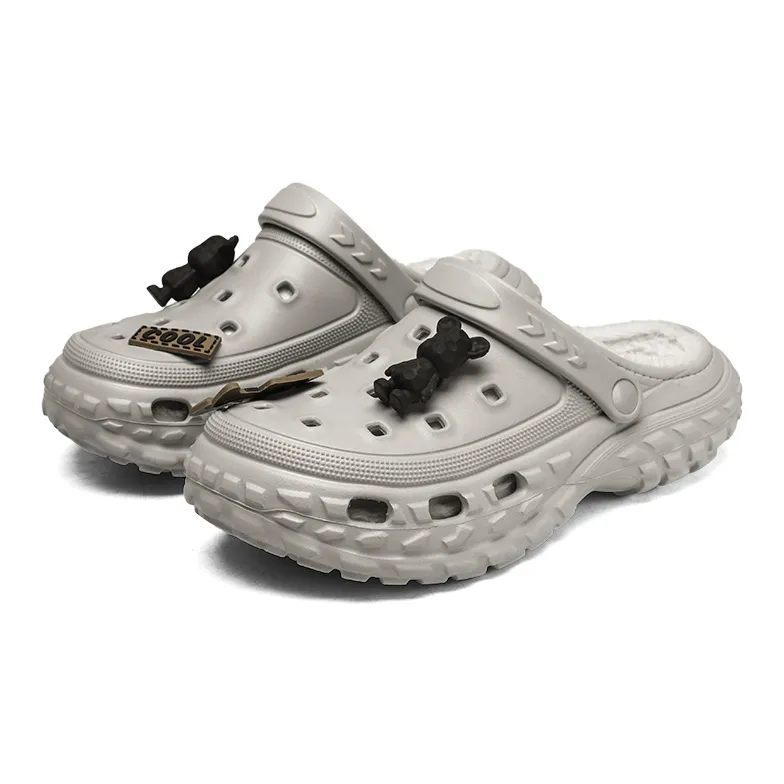 Darcy Sen Cotton Slippers Khaki/Black/Gray-17