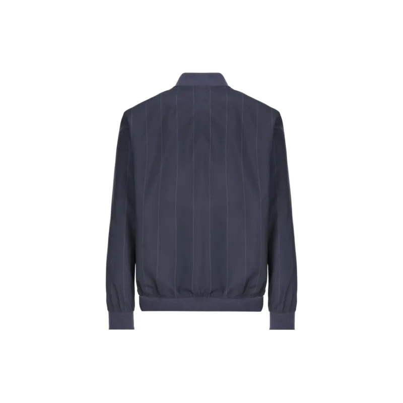 Brunello Cucinelli Logo appliqué Striped Jacket-1