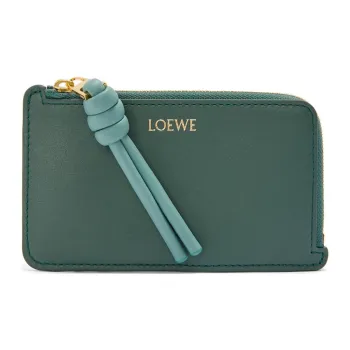 LOEWE Cow Leather Card Holder Women's Vetiver With Water