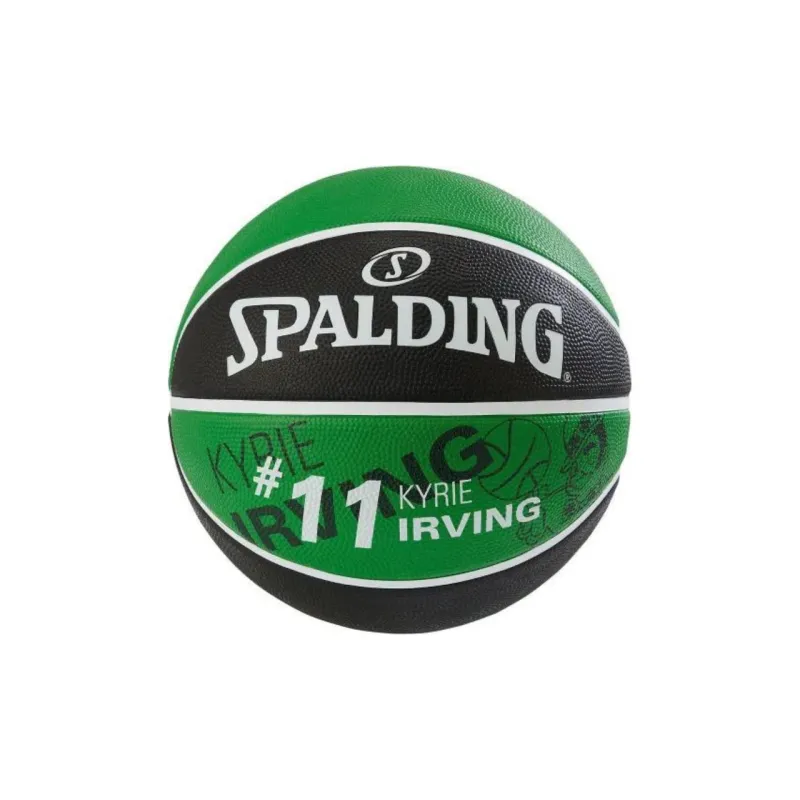 SPALDING Rubber Basketball Black Green, Celtics Size 7 Training Unisex-1