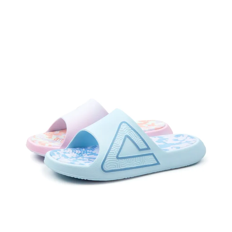 PEAK Tai Ji1.0 Odor Resistant Abrasion Resistant Cushioning Slide Slippers Unisex Pink Blue Mismatched-0