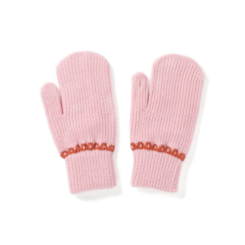FREE RABBITⅡ Fingerless Touchscreen Compatible Fully Enclosed Insulated For Cold Weather Knit Gloves Unisex-5