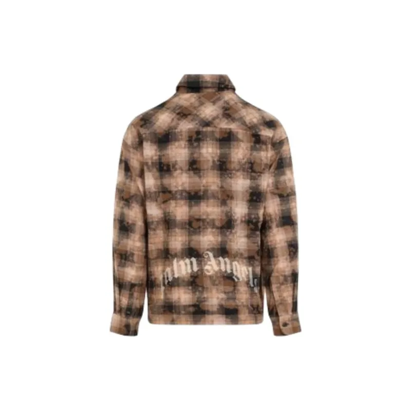 PALM ANGELS Checked Long Sleeved Shirt-1