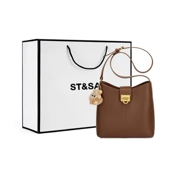 ST&SAT Synthetic Leather, Cow Split Leather Shoulder Bag Regular Women's Brown
