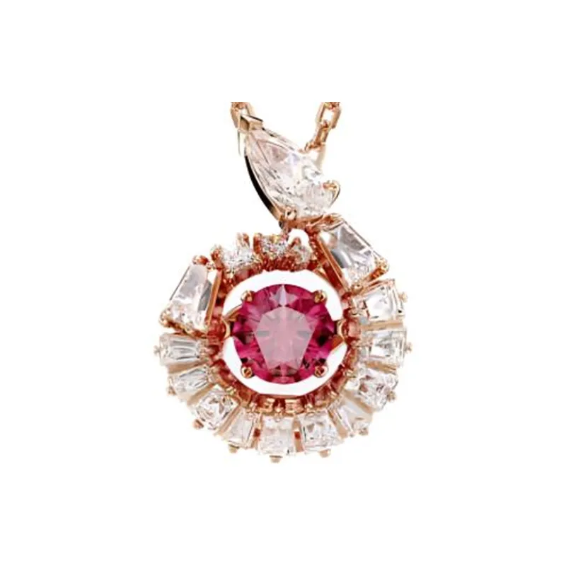 Swarovski SNAKE Synthetic Cubic Zirconia Necklaces Women's Rose Gold-2