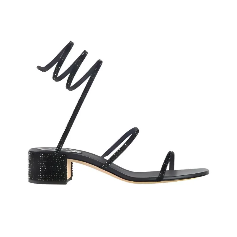 René Caovilla Snake Embellished Sandals-1