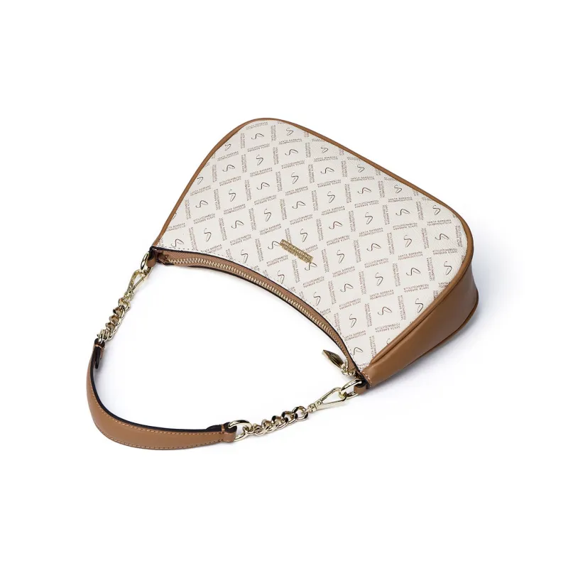 SANTA BARBARA POLO & RACQUET CLUB PVC Shoulder Bag Regular Women's Ecru & Khaki/Gray & Light Brown-2