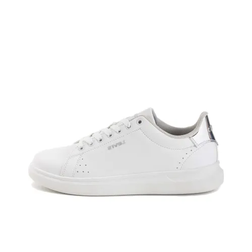 Levi's Ellis 2.0 Slip Resistant Low Top Skateboard Shoes Women's White Silver