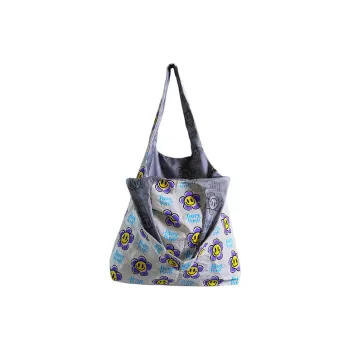 GAGA EQUIPMENT Cotton Tote Bag Shopping Bag Handbag Shoulder Bag Large Size Unisex Night Little Flower