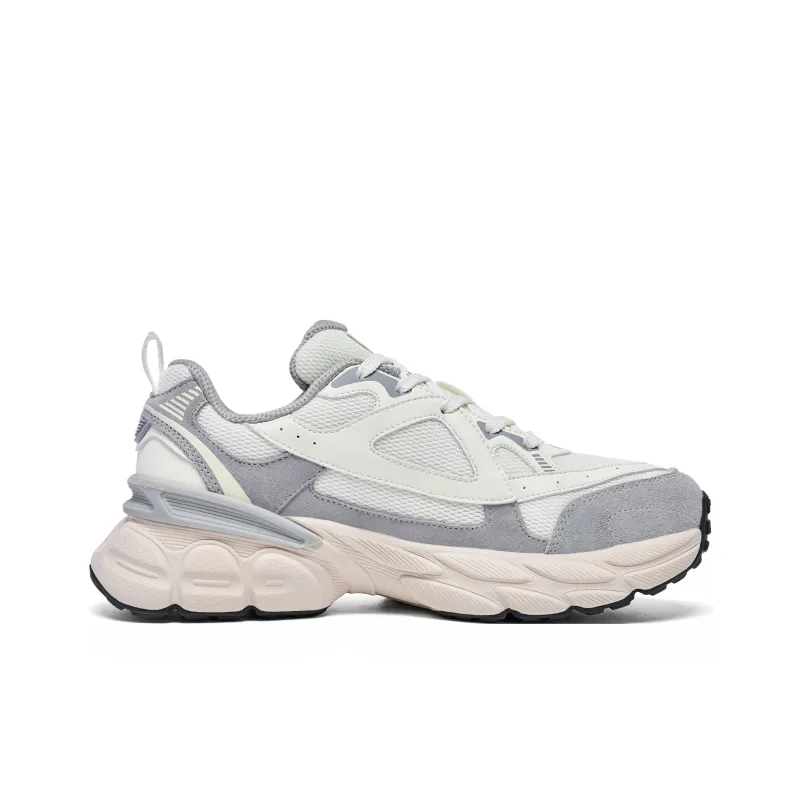 Kappa Anti Slip Wear Resistant Low Top Running Shoes Unisex White Gray-1
