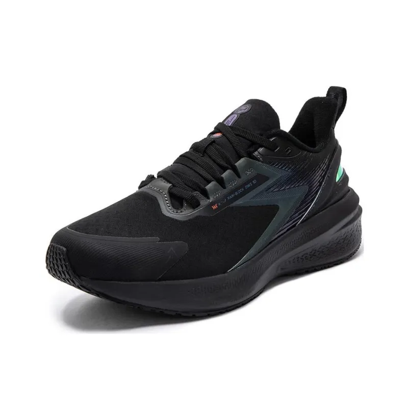 361° Rainy Day 7.0 Cushioning Anti Slip And Wear Resistant Low Top Casual Running Shoes Men's Black-1