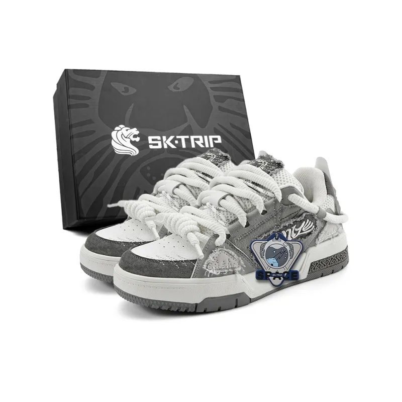 SK.TRIP Low-Top Skateboard Shoes Unisex Burgundy Red-4