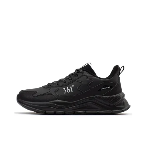 361° Cushioned Slip-Resistant Abrasion-Resistant Low-Top Chunky Sneakers Men's Black