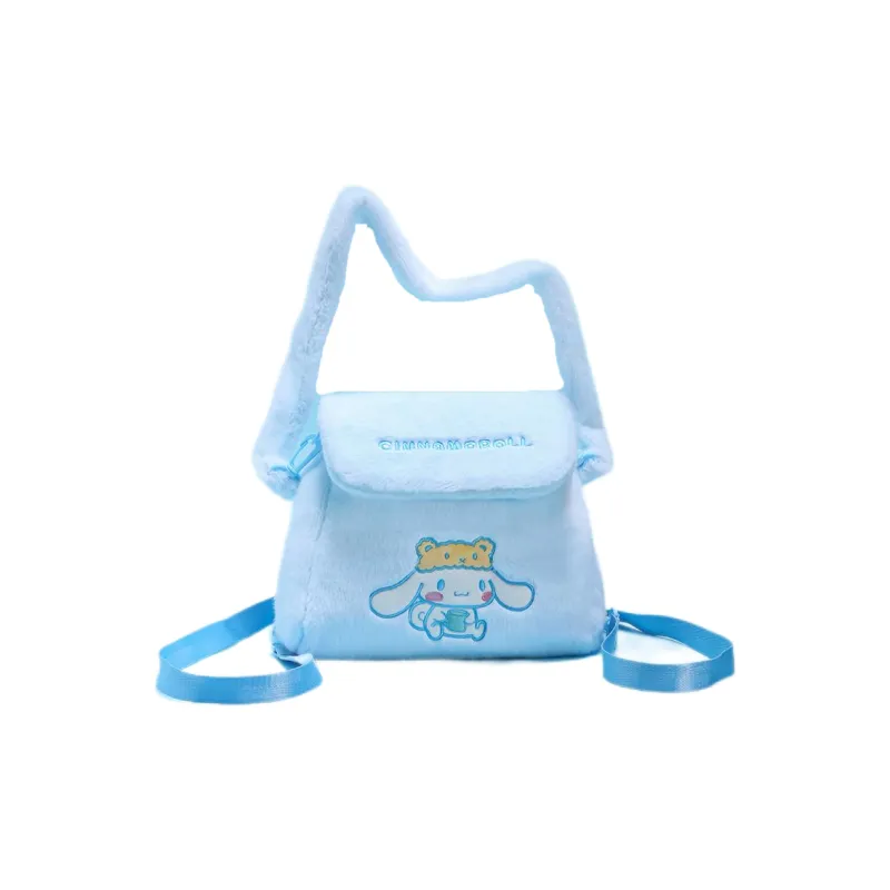 Sanrio HelloKitty/Hello Kitty My Melody Kuromi Polyester Plush Embroidered Backpack Regular Unisex Multicolor-7