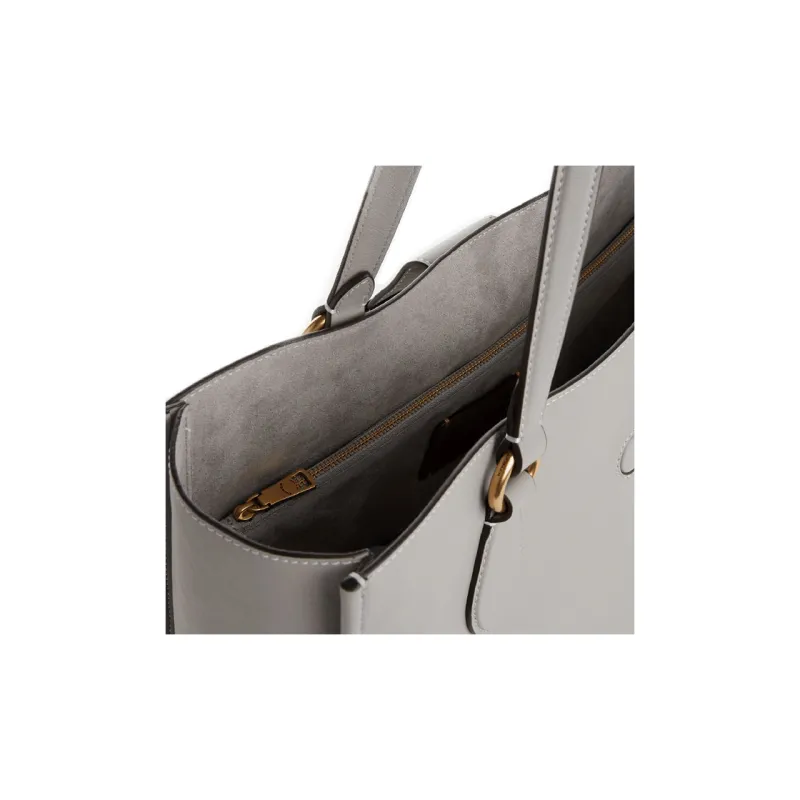 COACH Theo Tote Smooth Cow Leather Tote Bag Shopping Bag Shoulder Bag Women's Gray-3