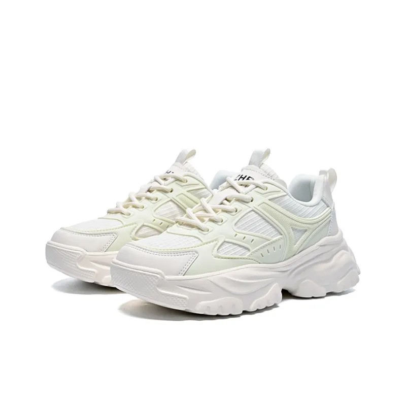 ZHR Chunky Sneakers Women's Low Top Beige, Milk Tea-6