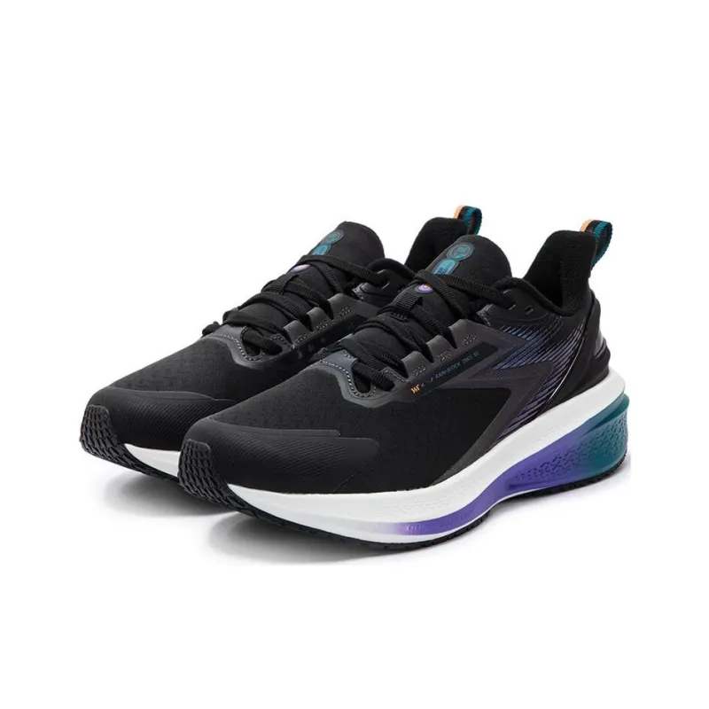 361° Rainy Day 7.0 Cushioning Anti Slip And Wear Resistant Low Top Casual Running Shoes Men's Black Purple-2